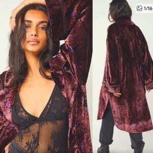 Free People sweet escape velvet duster